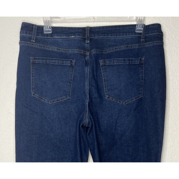 Time And Tru Dark Wash Jeans Slit Front Sz 18 Regular High Rise - Picture 8 of 11